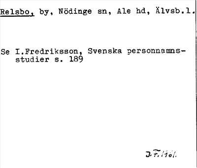 Bild på arkivkortet för arkivposten Relsbo