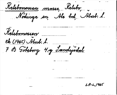 Bild på arkivkortet för arkivposten Relsbomossen