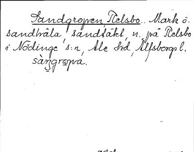 Bild på arkivkortet för arkivposten Sandgropen, Relsbo