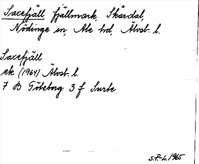 Bild på arkivkortet för arkivposten Saxefjäll