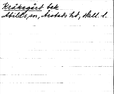 Bild på arkivkortet för arkivposten Kråkegård