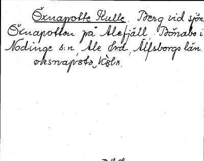 Bild på arkivkortet för arkivposten Öxnapotte Kulle