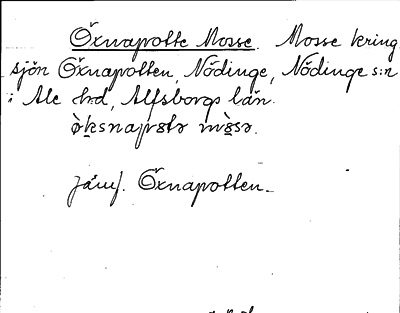 Bild på arkivkortet för arkivposten Öxnapotte Mosse