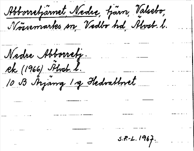 Bild på arkivkortet för arkivposten Abborretjärnet, Nedre