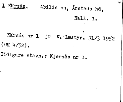 Bild på arkivkortet för arkivposten Kärsås