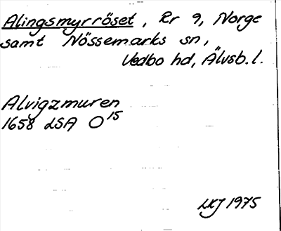 Bild på arkivkortet för arkivposten Alingsmyrröset