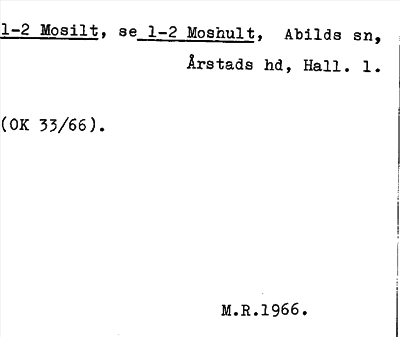 Bild på arkivkortet för arkivposten Mosilt, se 1-2 Moshult