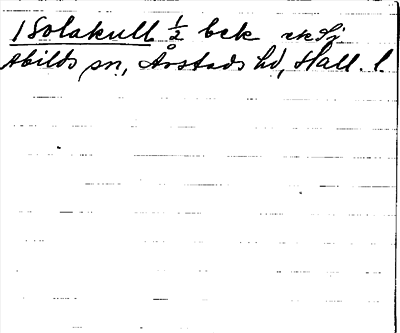 Bild på arkivkortet för arkivposten Solakull