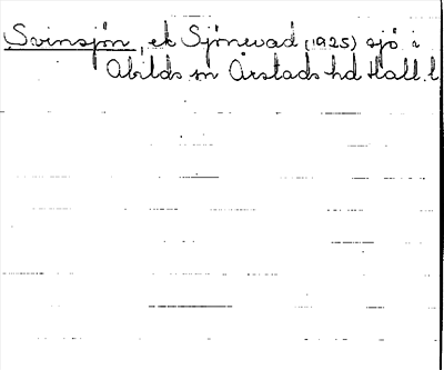 Bild på arkivkortet för arkivposten Svinsjön
