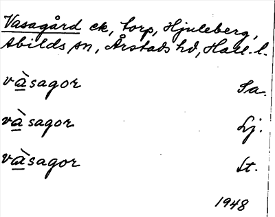 Bild på arkivkortet för arkivposten Vasagård