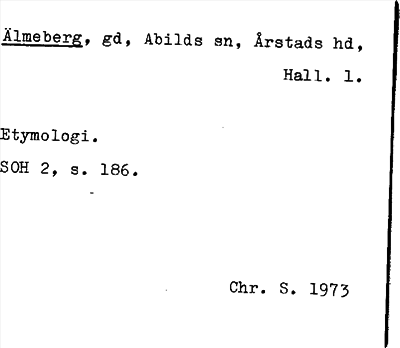 Bild på arkivkortet för arkivposten Älmeberg