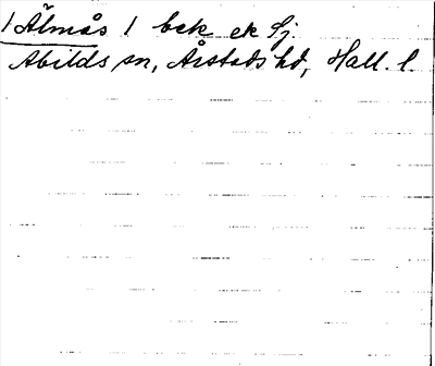 Bild på arkivkortet för arkivposten Älmås