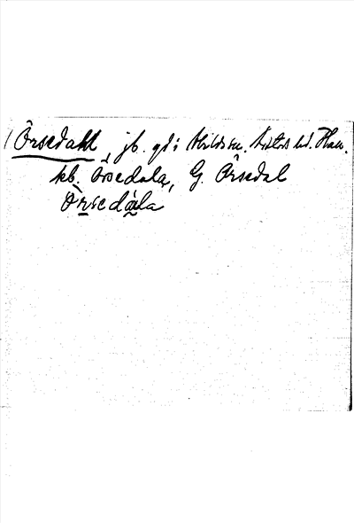 Bild på arkivkortet för arkivposten Örsedahl
