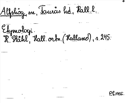 Bild på arkivkortet för arkivposten Alfshög