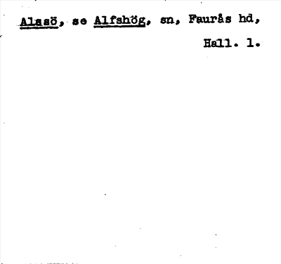 Bild på arkivkortet för arkivposten Alssö, se Alfshög