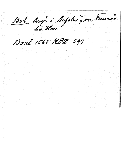 Bild på arkivkortet för arkivposten Bol