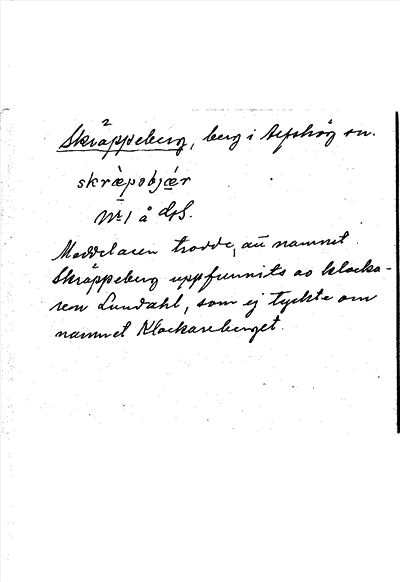 Bild på arkivkortet för arkivposten Skräppeberg