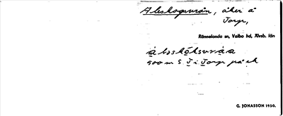 Bild på arkivkortet för arkivposten Aleskogsvrån