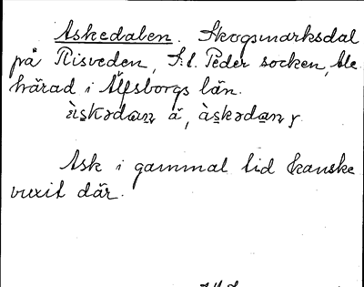 Bild på arkivkortet för arkivposten Askedalen