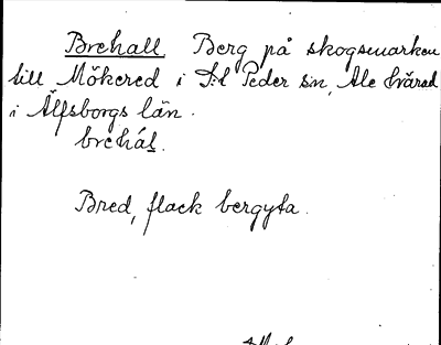Bild på arkivkortet för arkivposten Brehall