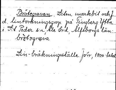 Bild på arkivkortet för arkivposten Brötegraven