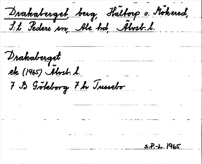 Bild på arkivkortet för arkivposten Drakaberget