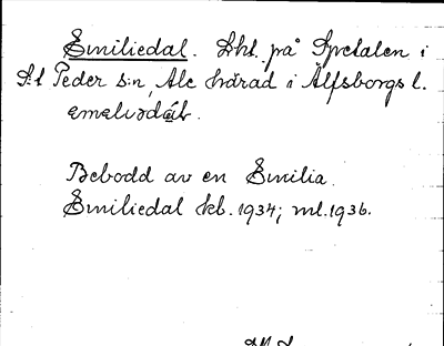 Bild på arkivkortet för arkivposten Emiliedal
