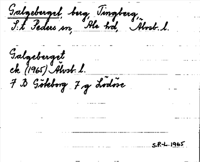 Bild på arkivkortet för arkivposten Galgeberget