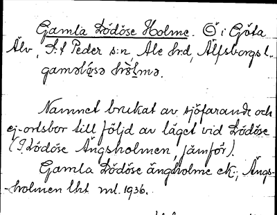 Bild på arkivkortet för arkivposten Gamla Lödöse Holme