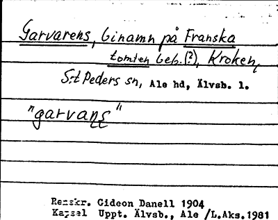 Bild på arkivkortet för arkivposten Garvarens