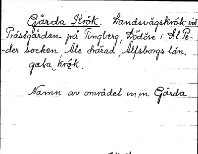 Bild på arkivkortet för arkivposten Gårda Krök