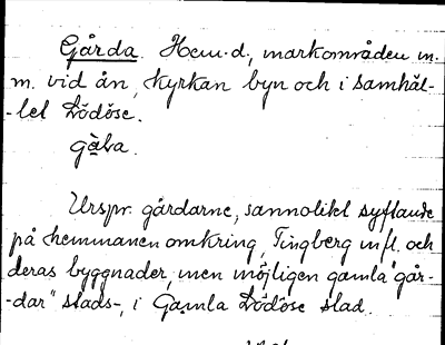Bild på arkivkortet för arkivposten Gårda