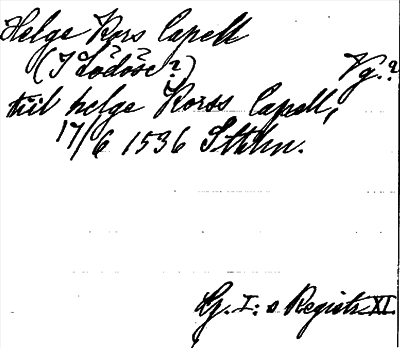 Bild på arkivkortet för arkivposten Helga Kors Capell