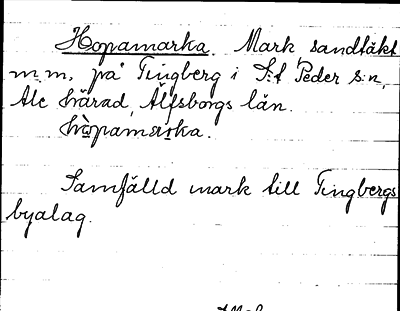 Bild på arkivkortet för arkivposten Hopamarka