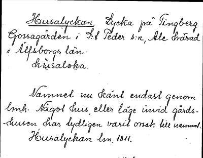 Bild på arkivkortet för arkivposten Husalyckan