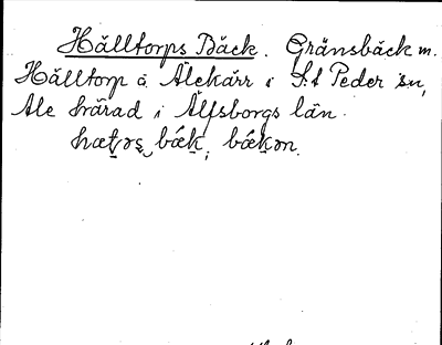 Bild på arkivkortet för arkivposten Hälltorps Bäck
