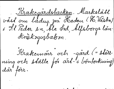 Bild på arkivkortet för arkivposten Krakegårdsbacken