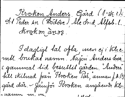 Bild på arkivkortet för arkivposten Kroken Anders