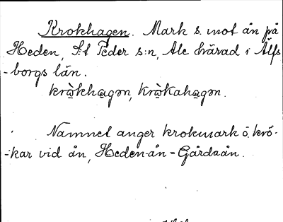 Bild på arkivkortet för arkivposten Krokhagen