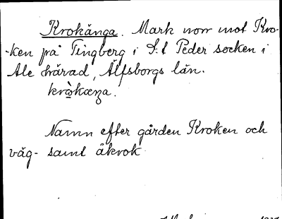 Bild på arkivkortet för arkivposten Krokänga