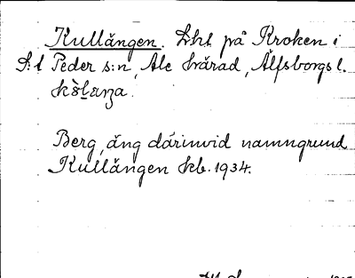 Bild på arkivkortet för arkivposten Kullängen