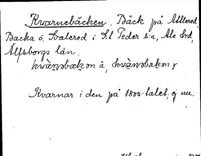 Bild på arkivkortet för arkivposten Kvarnebäcken