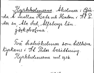 Bild på arkivkortet för arkivposten Kyrkholmarne