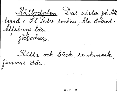 Bild på arkivkortet för arkivposten Källedalen