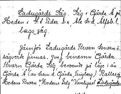 Bild på arkivkortet för arkivposten Ladugårds Såg