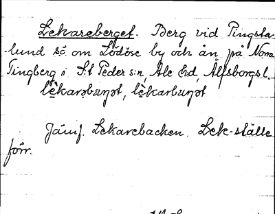 Bild på arkivkortet för arkivposten Lekareberget