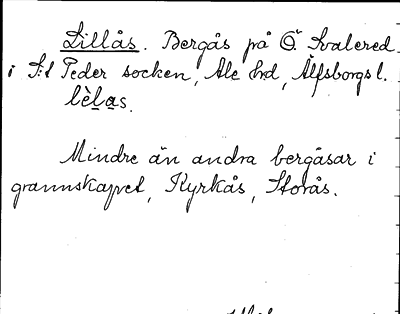 Bild på arkivkortet för arkivposten Lillås