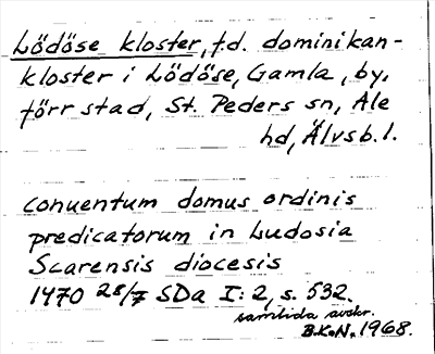 Bild på arkivkortet för arkivposten Lödöse kloster