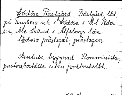 Bild på arkivkortet för arkivposten Lödöse Prästgård