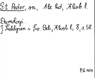 Bild på arkivkortet för arkivposten Sankt Peder